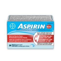 Aspirine à Faible Dose 81mg - Médicament en vente libre